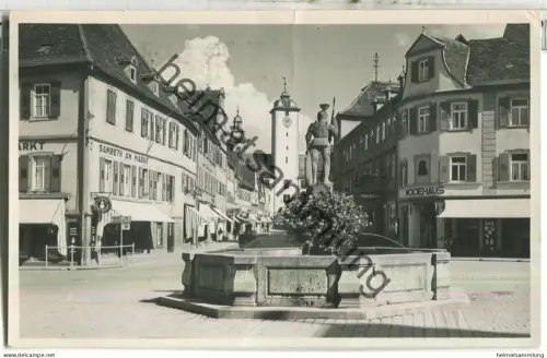 Bad Mergentheim - Marktplatz - Foto-Ansichtskarte - Fotohaus Löhr Bad Mergentheim - gel. 1936