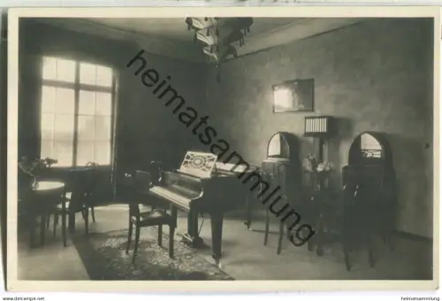 Bad Mergentheim - Sanatorium Taubertal - Musikzimmer - Foto-Ansichtskarte - Fotohaus Löhr Bad Mergentheim - gel. 1936