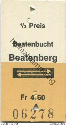 Schweiz - Beatenbucht Beatenberg retour - Fahrkarte