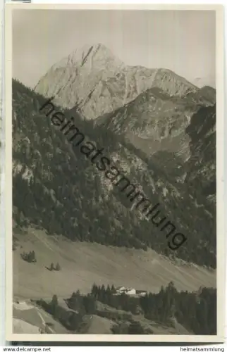 Oberstdorf - Gasthaus und Cafe Kühberg mit Höfats- Foto-Ansichtskarte - Verlag Gebr. Metz Tübingen 30er Jahre