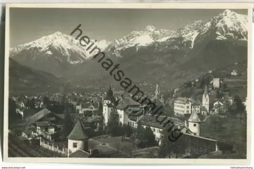 Panorama di Merano - Foto-Ansichtskarte - Editore Leo Baehrendt Merano