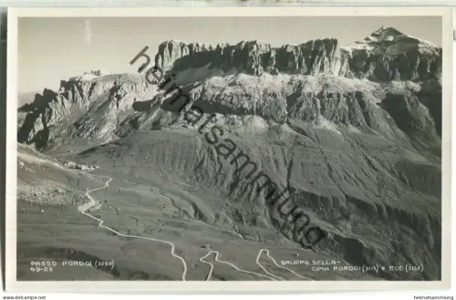 Passo Pordoi- Foto-Ansichtskarte - Editore G. Ghedina Cortina d' Ampezzo 30er Jahre