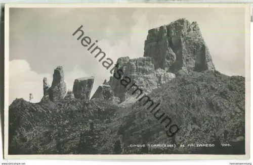 Cinque Torri da Falzarego - Foto-Ansichtskarte - Editore G. Ghedina Cortina d' Ampezzo 30er Jahre