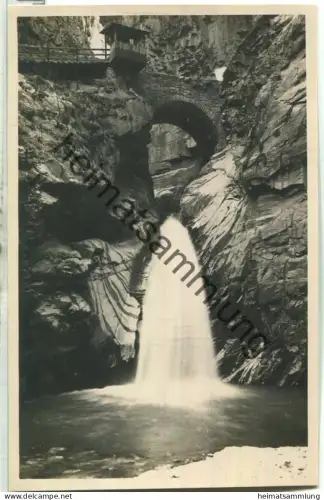 Cascata nel Burone di Val Ega - Foto-Ansichtskarte - Editore Leo Baehrendt Merano 1929