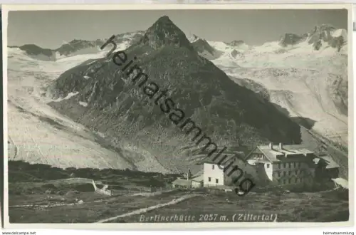 Berlinerhütte - Foto-Ansichtskarte - Verlag Joh. Maidler Mayrhofen 30er Jahre
