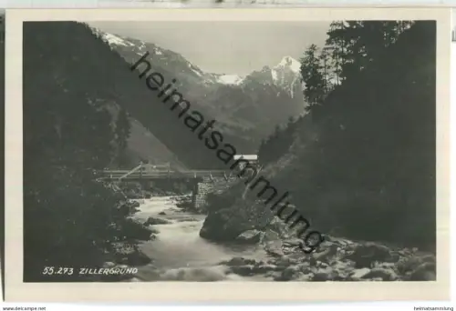 Zillergrund - Foto-Ansichtskarte - Verlag Postkartenindustrie AG Wien 30er Jahre