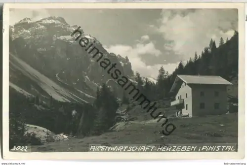 Alpenwirtschaft Herzeben - Pinnistal - Foto-Ansichtskarte - Verlag Much Heiss Innsbruck