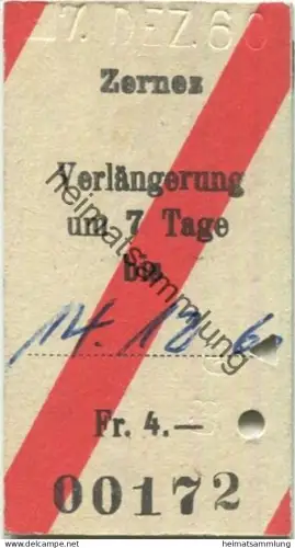 Schweiz - Zernez - Verlängerung um 7 Tage 1960