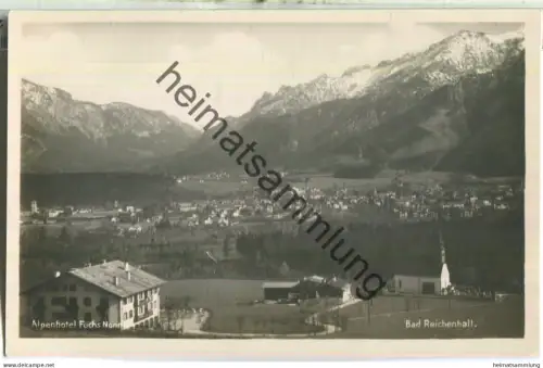 Nonn - Alpenhotel Fuchs - Bad Reichenhall - Foto-Ansichtskarte - Verlag Ph. Krebs Dresden 30er Jahre