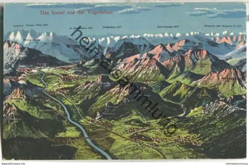 Das Inntal aus der Vogelschau - Panoramakarte