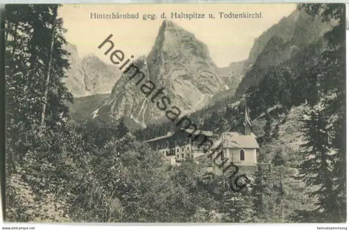 Hinterbärenbad gegen die Haltspitze und Totenkirchl - Verlag A. Stöcker Kiefersfelden