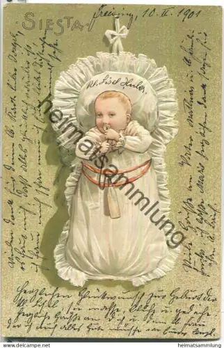 Siesta - Baby - Prägedruck - gel. 1901