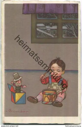 Kind mit Spielzeug - leichte Gebrauchsspuren - gel. 1929