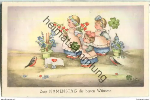 Namenstag - Kinder - Blumen - gel. 1952