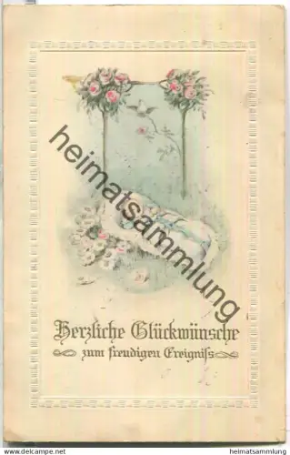 Herzliche Glückwünsche zum freudigen Ereignis - gel. 1906