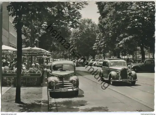 Düsseldorf - Königsallee - Autos - Foto-Ansichtskarte - Verlag August Gunkel Düsseldorf 50er Jahre