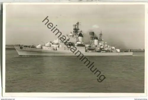 Zerstörer Hamburg D 181 - Foto-Ansichtskarte - Verlag Foto-Drüppel Wilhelmshaven