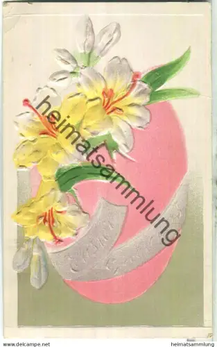 Easter Greetings - Prägedruck - gel. 1908