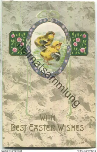 With best Easter wishes - Prägedruck - gel. 1908