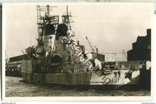 Zerstörer Hessen D 184 - Foto-Ansichtskarte - Verlag Foto-Drüppel Wilhelmshaven