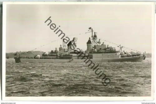 Zerstörer Bayern D 183 - Foto-Ansichtskarte - Verlag Foto-Drüppel Wilhelmshaven