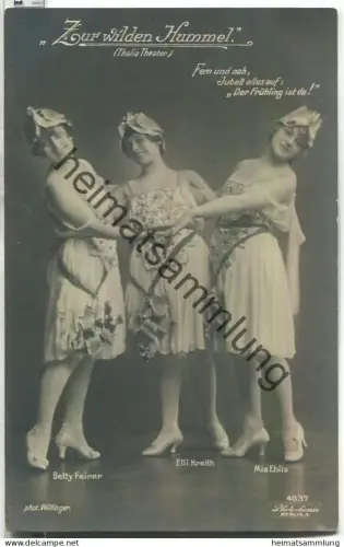 Betty Feiner - Elli Kreith - Mia Ehlis - Thalia-Theater Berlin - Verlag Photochemie Berlin 4637