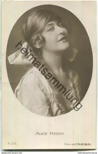 Alice Hechy - Verlag Photochemie Berlin K. 275 - Rückseite beschrieben 1918