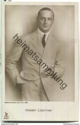 Harry Liedtke - Ross-Verlag 208/1 - Rückseite beschrieben 1918