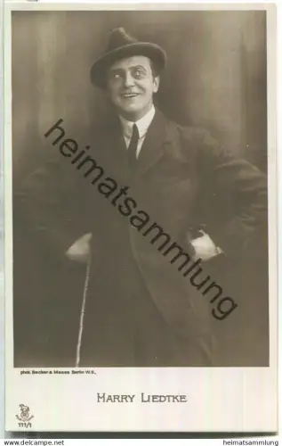 Harry Liedtke - Ross-Verlag 111/1 - Rückseite beschrieben 1918