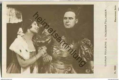 Valdemar Psilander - Gudrun Houlberg - Verlag Photochemie Berlin K. 1853 - Rückseite beschrieben 1918
