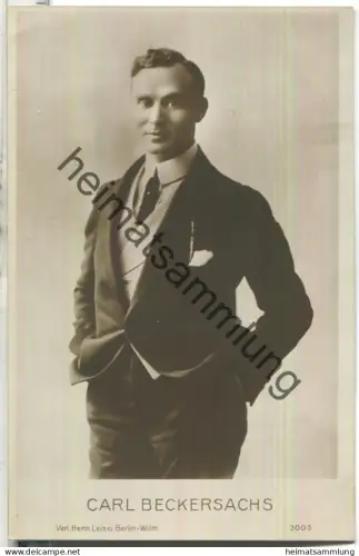Karl Beckersachs - Verlag Hermann Leiser Berlin 3005 - Rückseite beschrieben 1917
