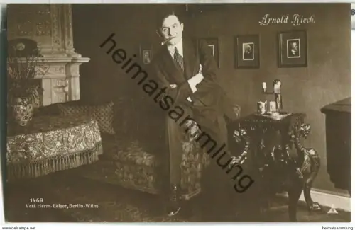 Arnold Rieck - Verlag Hermann Leiser Berlin 1469 - Rückseite beschrieben 1918