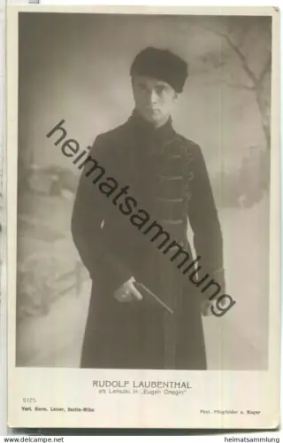 Rudolf Laubenthal - Verlag Herm. Leiser Berlin 9125 - Rückseite beschrieben 1919
