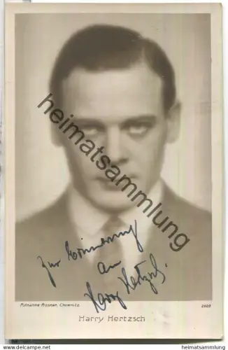 Harry Hertzsch - Original Autogramm - Aufnahme Rosner Chemnitz