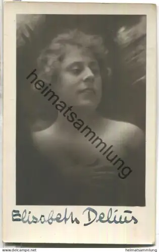 Elisabeth Delius - Original Autogramm - Chemnitz 1925