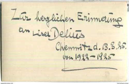 Elisabeth Delius - Original Autogramm - Chemnitz 1925