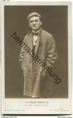 Alfred Braun - Verlag Herm. Leiser Berlin 1424 - Rückseite beschrieben