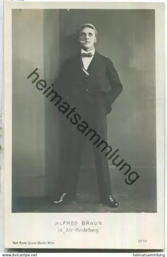 Alfred Braun - Verlag Herm. Leiser Berlin 2050 - Rückseite beschrieben 1918
