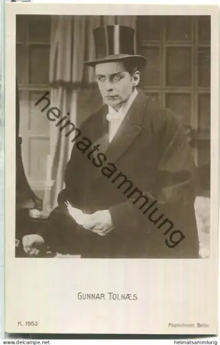 Gunnar Tolnaes - Verlag Photochemie Berlin K. 1663 - Rückseite beschrieben 1917