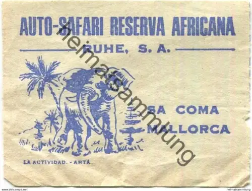 Spanien - Mallorca - Cala Millor - Sa Coma - Auto-Safari Reserva Africana - Eintrittskarte