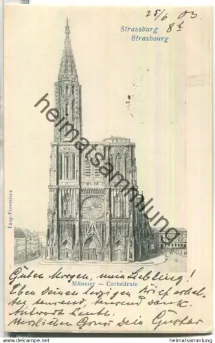 Strassburg - Münster - Verlag Lang-Froereisen - gel. 1903