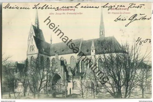 Strassburg - Alte Jung-Sankt-Peter-Kirche - gel. 1903