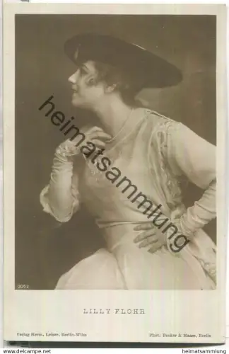 Lilly Flohr - Verlag Herm. Leiser Berlin Nr. 3062 - Rückseite beschrieben 1917
