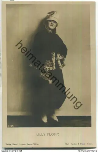 Lilly Flohr - Verlag Herm. Leiser Berlin Nr. 3195 - Rückseite beschrieben 1918