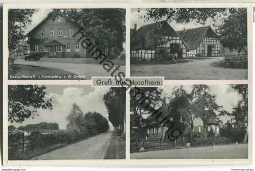 Warmsen - Haselhorn - Gastwirtschaft W. Gräper - Posthilfstellenstempel- Verlag Walter Jappe Lübeck - gel. 1963