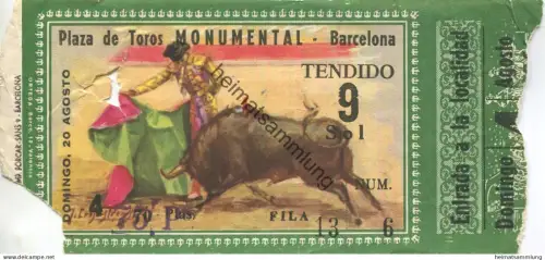 Spanien - Barcelona - Plaza Tores Monumental - Eintrittskarte