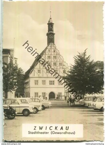 Zwickau - Stadttheater - Gewandhaus - Foto-Ansichtskarte - Verlag W. Oelschlägel Zwickau