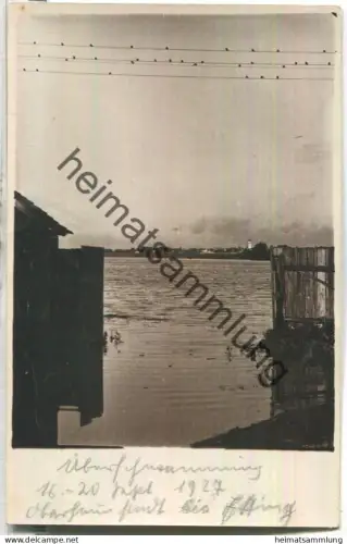 Ingolstadt - Oberhaunstadt - Überschwemmung 1927 - Schwalben - Foto-Ansichtskarte