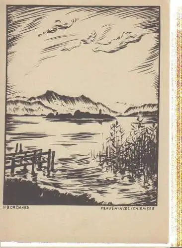 n. borchard, fraueninsel/chiemsee, künstlerkarte (Nr. 6595)
