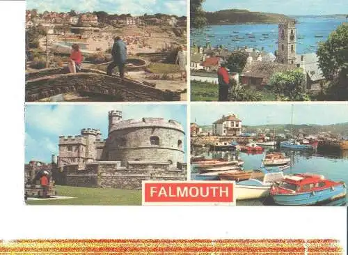 falmouth, cornwall, the parish church a. harbour, 1978 (Nr. 6655)